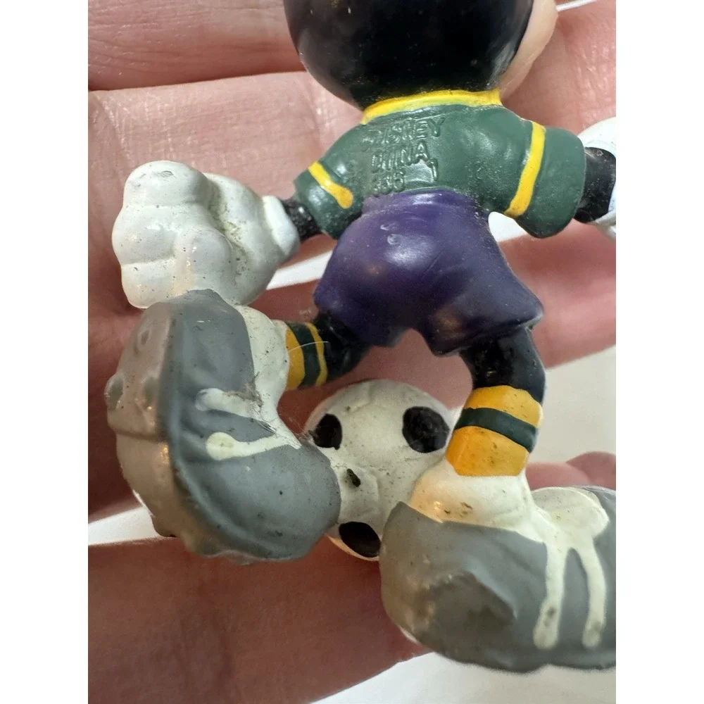 Disney Mickey Mouse Playing Soccer Miniature Figurine Toy Decoration Sports
